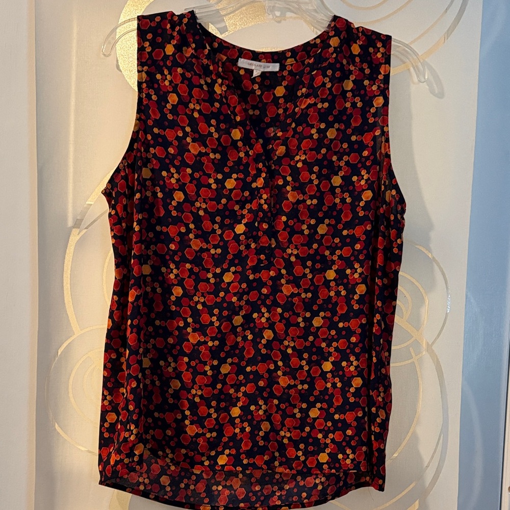 Skies Are Blue Multicolor Sleeveless Blouse - S
